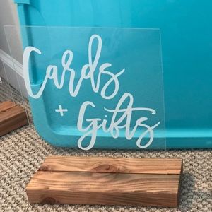 Wedding or shower signage